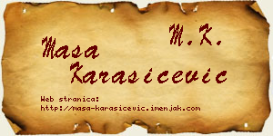 Maša Karašićević vizit kartica